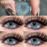1 Pair Big Black Color Contact Lenses Natural Gray Lenses Blue Korean Eye Makeup Contacts Yearly Beauty Pupils Cosmetic