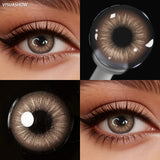 Prescription Colored Contact Lenses with Power Small Pupil Natural Eye Beauty 12 Month Disposable for Daily Cosmetics