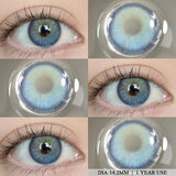 2 Pcs Colored Contact Lenses for Gray Eye Lenses Natural Gray Contact Lens Blue Contact Yearly Fashion Green Pupils