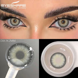 2Pcs Color Contact Lenses for Eye Natural Blue Contact Lenses Brown Pupils Beauty Gray Lenses Yearly Green Eye Contacts