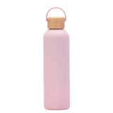 Sports Thermos Cup With Bamboo Lid And Handle,Stainless Steel Vacuum Flasks,Camping Gym Drinkware,Small Mouth Water Bottle,750ml