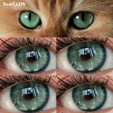 1 Pair Najia Series Colored Contact Lenses Natural Brown Pupils Blue Eyes Contact lenses Gray Soft Contacts 14.20mm