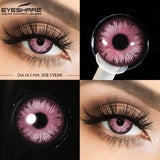 1pair/2pcs Colored Contact Lenses for Eyes Pink Contacts Purple Lens Cosplay Contact Lenses Blue Fashion Red Soft Lenses