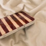 Cute Korean Mushroom Bracket Striped Pattern Phone Case for iPhone 17 16 15 14 Pro Max Shockproof Protective Back Cover