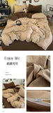 Solid Color Bedding Set Kids Adults Twin Full Queen Size Bed Flat Sheet Soft Duvet Cover Set Quilt Cover Pillowcases Bed Linen