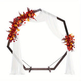 Ikeehome  7.4ft Wedding Arch, Used for Indoor and Outdoor Parties, Christmas, Halloween, Wooden Arch Wedding, Rural Farmhouse Theme Deco