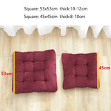 Thicken Floor Pillows Seating for Adults Large Solid Square Seat Cushion Pad for Office Dining Chair Soft Pouf Corduroy