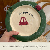 Cartoon Cute And Fun Tableware Kitchen Supplies Cartoon House Printing 3D Decoration Yogurt Breakfast Bowl Christmas Gift Plate