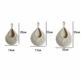 Bohemian Handwoven Hanging Baskets Multipurpose Wall Mounted Storage and Decorative Mesh Shelf Baskets for Hanging Small Items
