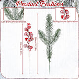 Christmas Decoration Artificial Pine Needle Branches Berry Bouquet Xmas Tree Garland Decor for Home Decor 2026 Navidad Accessory