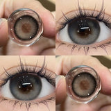 1 Pair Hot Selling Colored Contact Lenses with Prescription Myopia Black Natural Lenses Soft Korean Lenses Free Shipping