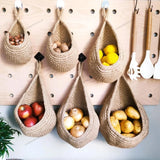Hanging Baskets for Veggies Kitchen Fruit Basket Wall Baskets Woven Produce Holder Storage Fruit Wall Hooks Home Restaurant