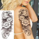 1 Sheet Realistic Flying Birds Flowers Temporary Tattoos For Women Girls Waterproof Long Lasting Fake Tattoo Sticker 3D Body Art
