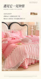 Lace Bedding Set for Girl Ruffle Brushed Soft Microfiber Princess Style Queen Duvet Cover Set Bed Sheet Pillowcases Home Textile