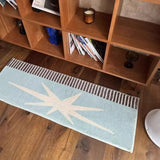 Green Runner Rug Creative Plaid Love Print Bedroom Fluffy Bedside Carpet Fashion Trend Ins Decorative Coffee Table Mats 러그 Ковер