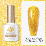 Gold Reflective Moonlight Gel Nail Polish Cat Magnetic Aurora Spar Glitter Semi-Permanant Varnish Nail Art Magnetic
