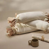 Cotton And Linen Buckwheat Hull Candy Pillow Cylindrical Buckwheat Pillow Herbal Traction Cervical Spine Pillow Core