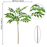 75/110cm Large Artificial Plants Fake Lacquer Tree Branch Plastic Leaves Tall Green Landscape Faux plant For Home Garden Decor
