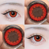 Colored Contact Lenses Lalens Red Cosplay Cartoon Brown Green Black Color Contacts Eye Lens Eyes Half Year 2Pcs