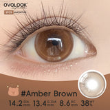 Natural Amber Brown Colored Contacts Warm Bright Pupil Soft Lens For Newbie Sweet Casual Fashion Eyewear