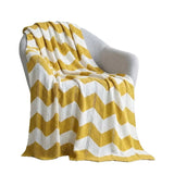 Two-Tone Wavy Knit Throw Blanket Suitable For Bedroom Sofa Luxury Blanket All Season Hollow Out Bed Cover Homestay Decoration