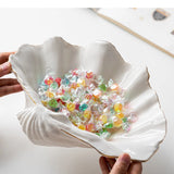Ceramic Plate Seashell Fruit Bowl Mussel Candy Box Desktop Storage Container Jewelry Tray Home Decoration
