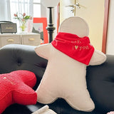 Ikeehome  Red Valentine's Day throw pillow wedding room arrangement humanoid doll doll living room bed pillow pad for girls gift