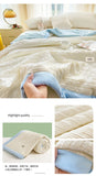 Simple Waffle Blanket Home Summer Quilt Cooling Blanket Nap Air Conditioner Student Dormi Single Double Green Pink Throw Blanket