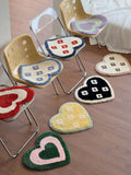 Korean Style Heart Shaped Carpet Bedroom Living Room Sofa Coffee Table Mat Home Bedside Children's Room Window  Pad