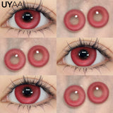 Halloween Cosplay Color Contact Lenses Cosplay Lens Anime Red Lenses Girl Tears Graduated Colored Lenses Makeup Eye Len