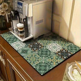 Coffee Machine Absorb Water Pad Tabletop Tableware Drying Mat Diatom Mud Kitchen Anti Slip Countertop Mat Tableware Drain Pad