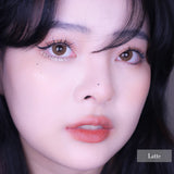 Latte Brown Contact Lenses Glam Makeup Look Charming Eyes Bright Eyes Natural Mixed Eyes Effect Soft Yearly Cosmetic Lenses