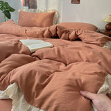 INS Princess Style Bedding Sets Ruffle Lace Bow Quilt Cover Home Romantic Bedclothes Decor Woman Girls Bedroom Duvet Cover 4pcs