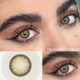 2pcs Blue Green Contact Lenses Yearly New Colored Lens Brown Natural Cosmetic Gray Big Eyes Student Beauty Pupil