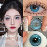 2PCS Red Colored Contact Lenses  Halloween Contact Lenses Role playing Beauty Makeup Products Enlarge Eyes Fast Yearly