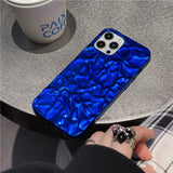 Luxury Silver Tin Foil Pleats Phone Case For iPhone 13 Pro Max 14 11 12 Pro Max XR XS 16 15promax Plus 14pro Soft Silicone Cover