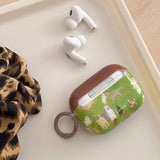 Cute Green Lawn Puppy Dog Shockproof Protective Case Cover for AirPods 1 2 3 AirPods Pro Pro 2 Soft Silicone Gloss Bumper Coque