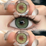 Ikeehome  2pcs Colorful Contact Lenses for Eyes Brown Lenses Colorcon Lenses Beauty Gray Eye Contacts Lens Yearly Blue Lenses