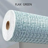 3D Linen Foam Stickers Self-adhesive PVC Solid Color Thickened Waterproof Bedroom And Living Room Wall Renovation Wallpaper