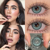 2pcs/pair Yearly Colored Contacts with Prescription Beauty Cosmetic Brown Pupil Super Natural Korean Lenses Fast Shipping