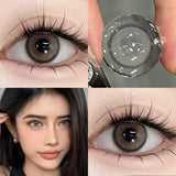 1pair Contact Lenses Brown Pupils with Degree Colored Korean Lenses Make up Fashion Lenses Fast Shipping Yearly Use