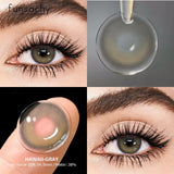 1pair Myopia Lenses Color Contact Lenses for Eyes with Diopters Prescription Lenses Yearly Brown Lens Blue Eye Contacts