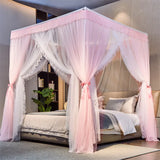 New Summer Pricess Mosquito Net for Home Decor with Bracket Palace Bed Curtain Tent for Girls Canopy 1.2m 1.5m 1.8m 2m Bed