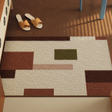 American Retro Geometric Wire Loop Entrance Mat Indoor Door Mat Non-Slip Dirt Scraper Wear Resistant Easy Clean Home Decor