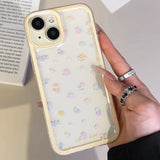 Luxury Flower Soft Clear Case for IPhone 16 15 14 13 12 Pro Max Shockproof Flower Transparent Case Fundas Coque