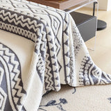 Bohemian Winter Thick Velvet Sofa Towel Multi Functional Dustroof Sofa Towel Cover for Living Room Plush Knee Blanket for Office