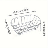 Minimalist Stainless Steel Storage Basket Desktop Hollow Miscellaneous Storage Basket Dressing Table Cosmetics Storage Rack