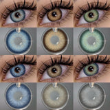 Color Contact Lenses For Eyes 1pair Yearly Natural Eye Color Lens Cosmetic Soft Eye Lenses Beauty Pupils with Lens Case