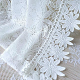 1 Panel French Lace Flower White Gauze Curtain For The Living Room Princess Room, Coffee Curtains For The Kitchen, Home Curtains
