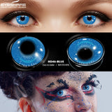 1 Pair yellow cosplay color contact lenses for eyes crazy Halloween cat Eye makeup Role playing Eye cosmetics red lens